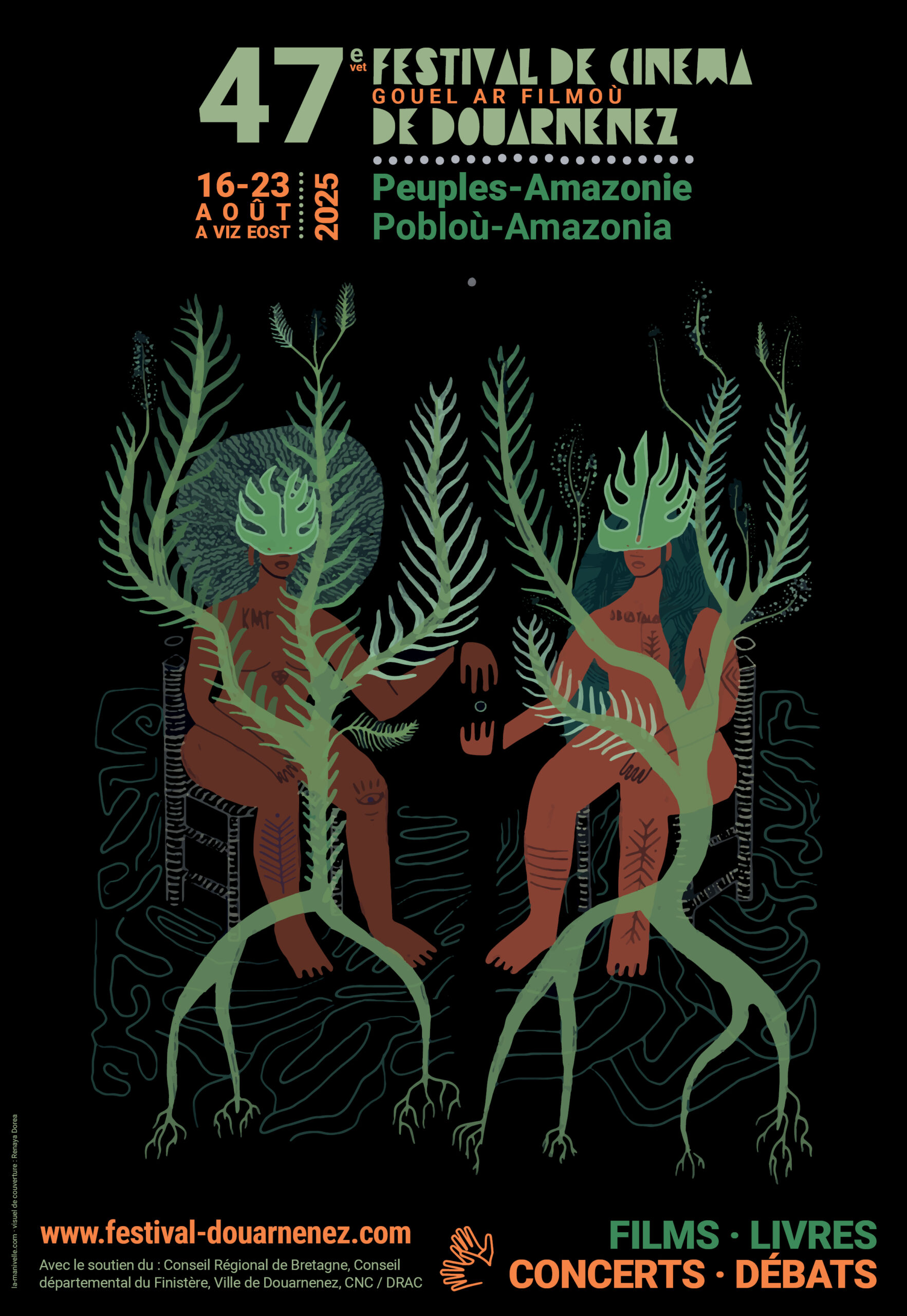Affiche de la 47e édition du Festival de cinéma de Douarnenez